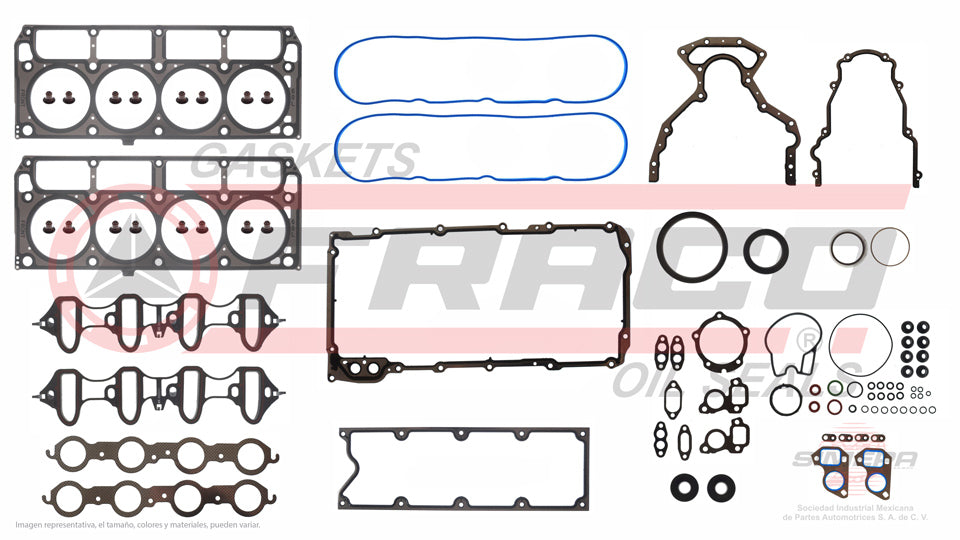 FSX-3082172 - JUEGO DE EMPAQUES PARA CADILLAC ESCALADE V8 6.0 L 16 V. OHV 2002-2006