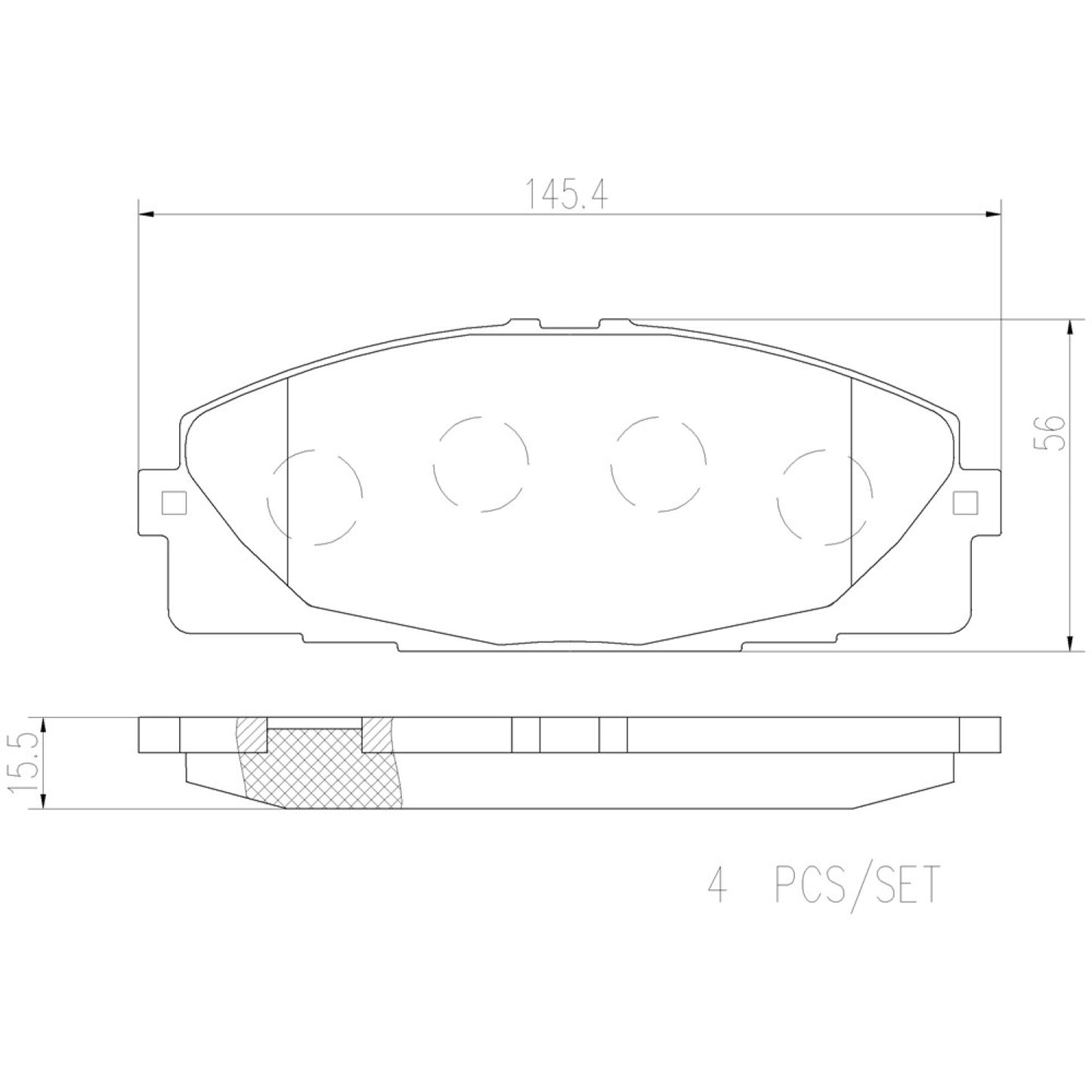 BRE-P83139N - BALATAS DELANTERAS PARA TOYOTA HIACE BASE 2008-2008