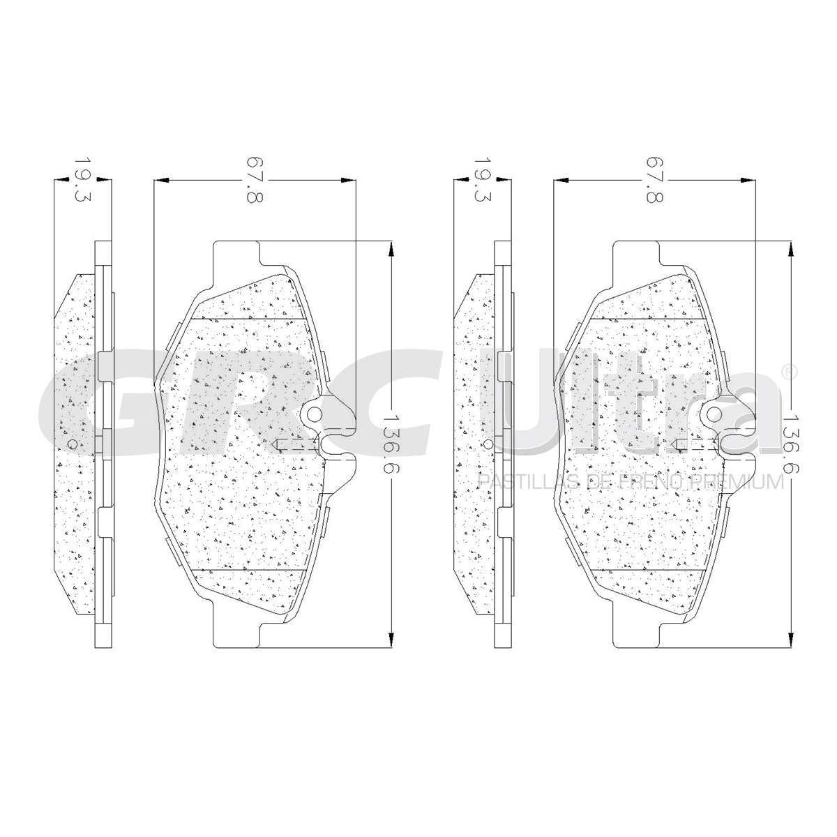 GCD987 - BALATAS CERAMICAS DELANTERAS PARA MERCEDES-BENZ E280 2008-2009