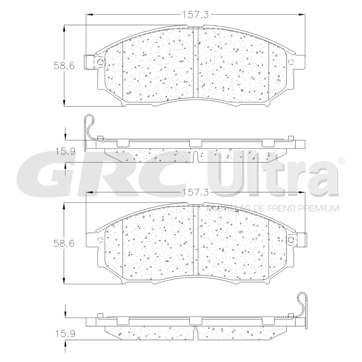 GCD888 - BALATAS CERAMICAS DELANTERAS PARA INFINITI EX35 3.5L 2012-2012