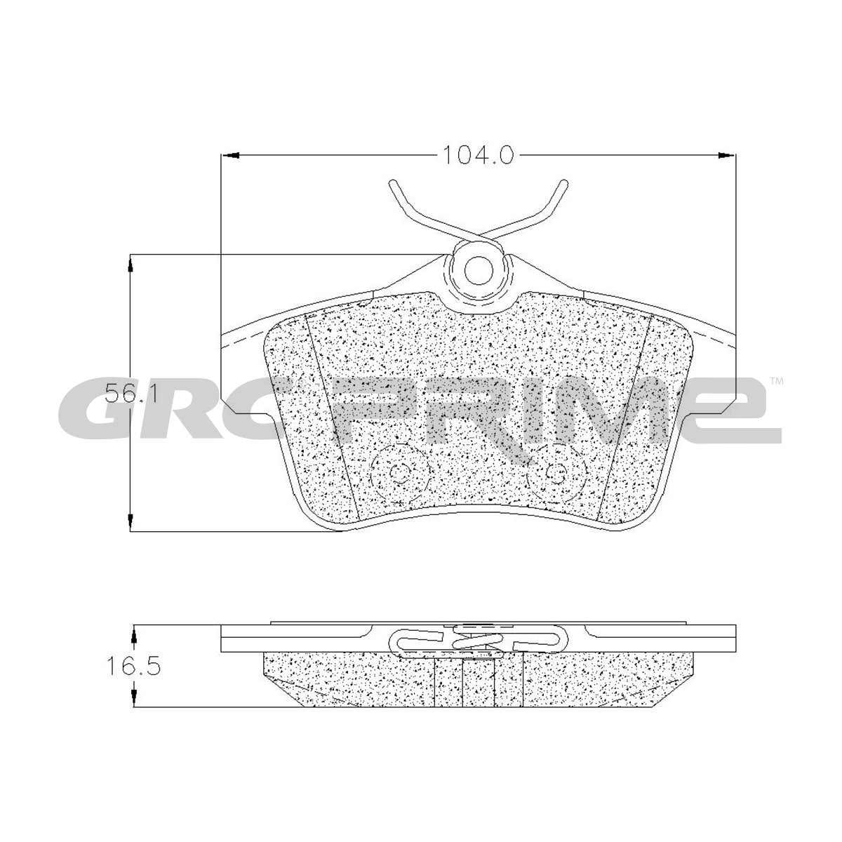 GPRD1831 - BALATAS CERAMICAS TRASERAS PARA PEUGEOT 3008 2011-2015