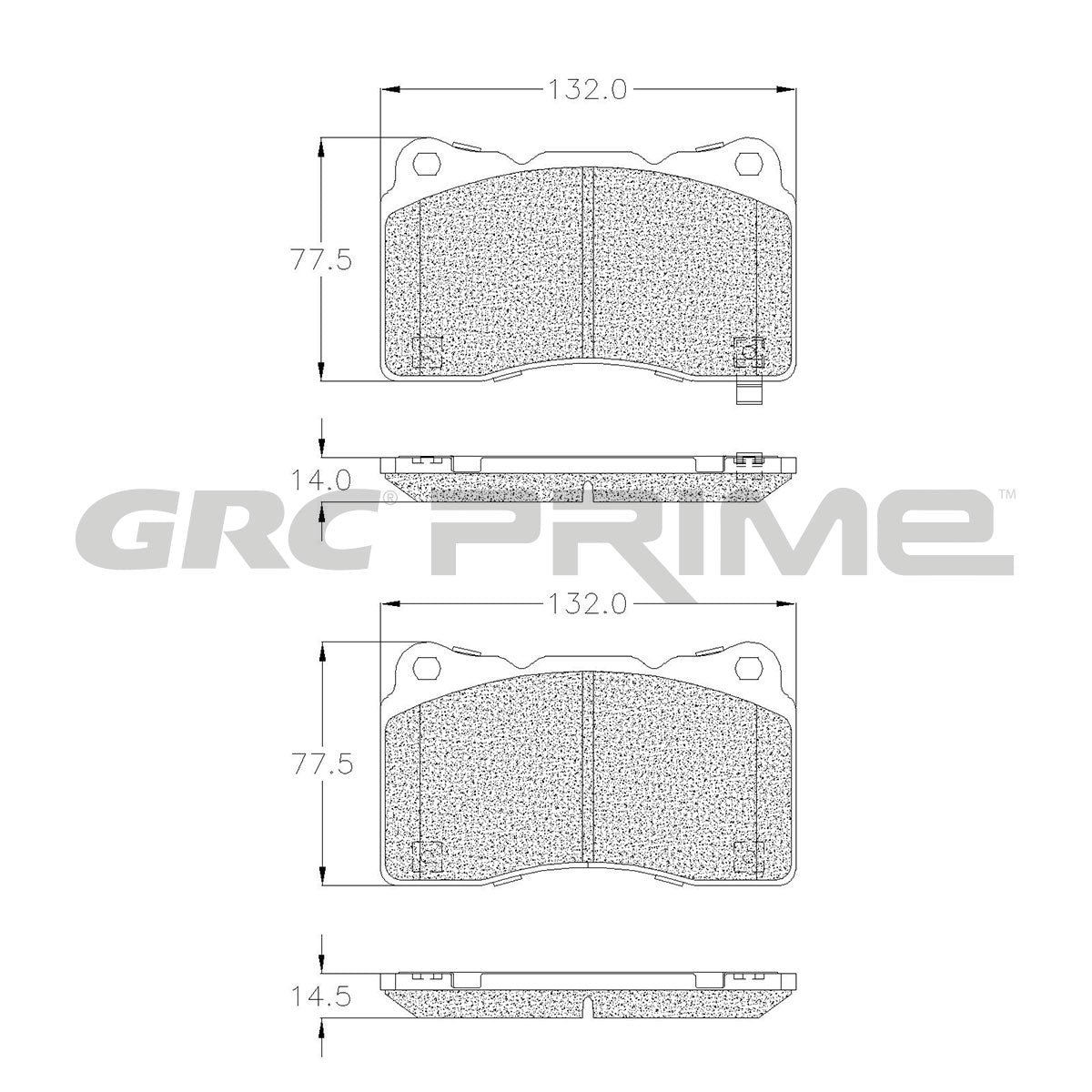 GPRD1001 - BALATAS CERAMICAS DELANTERAS PARA BUICK REGAL GS 2012-2015