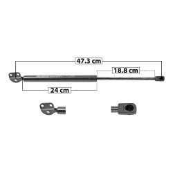 MANJ-50775 - AMORTIGUADOR 5TA PUERTA PARA MITSUBISHI MONTERO 1997-2006 DERECHA/IZQUIERDA