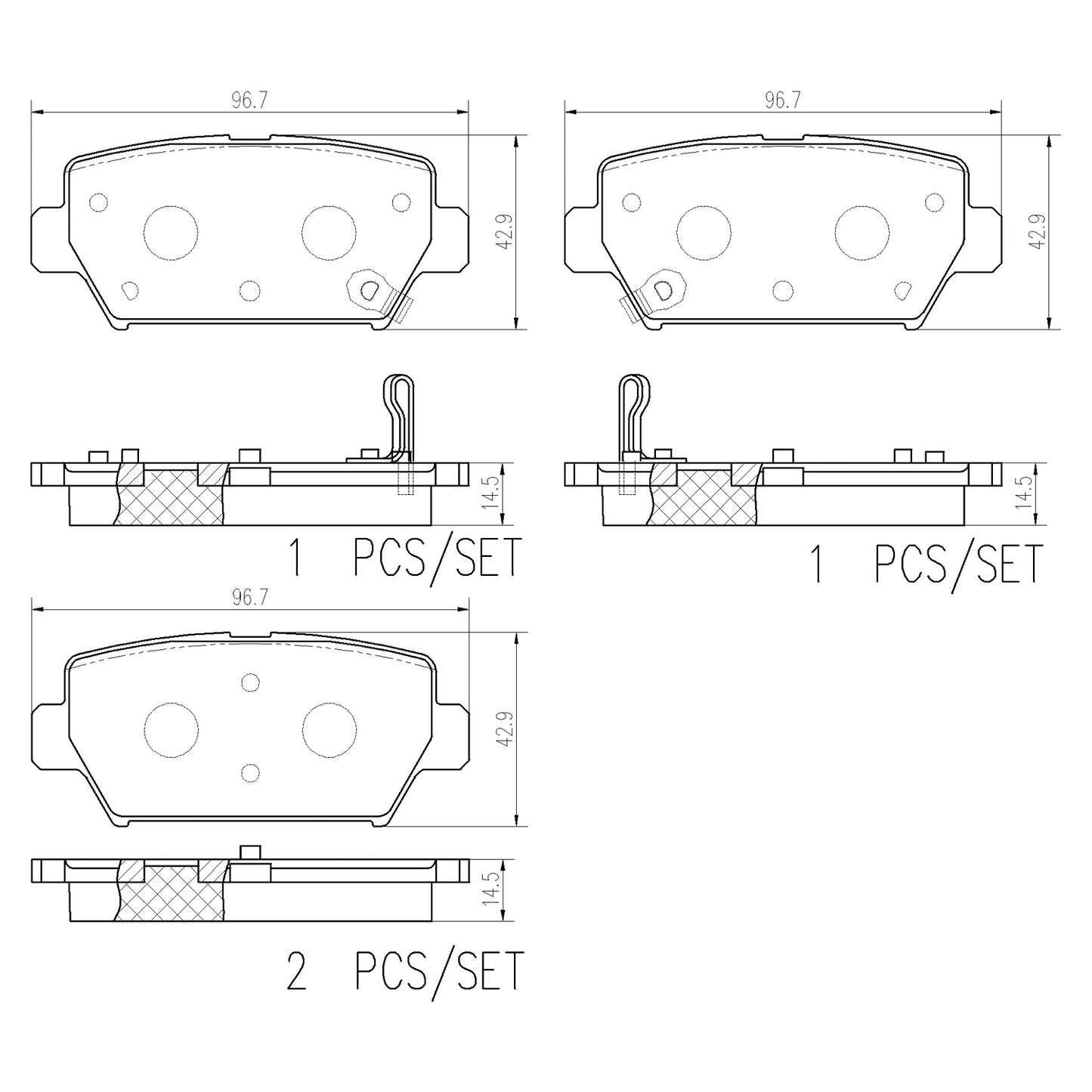 BRE-P54062N - BALATAS TRASERAS PARA MITSUBISHI ECLIPSE CROSS GLX 2019-2020