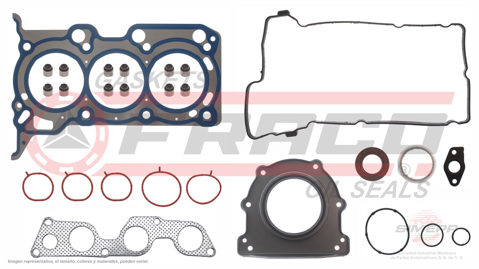 FSX-3630018 - JUEGO DE EMPAQUES PARA DODGE ATTITUDE L3 1.2 L 12 V. DOHC 3A92 MIVEC 2015-2018