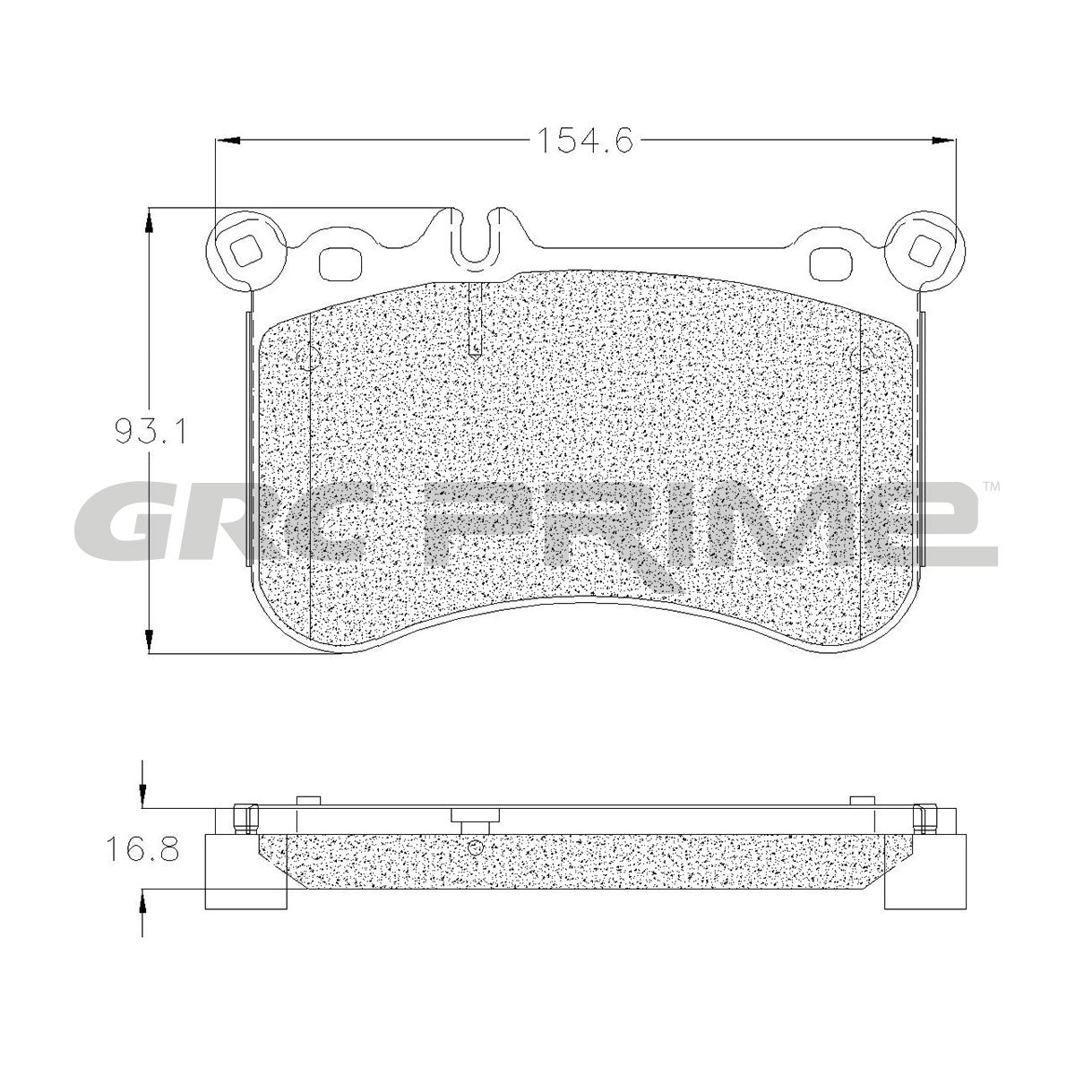 GPRD1634 - BALATAS CERAMICAS DELANTERAS PARA MERCEDES-BENZ CLA45 AMG 2014-2017