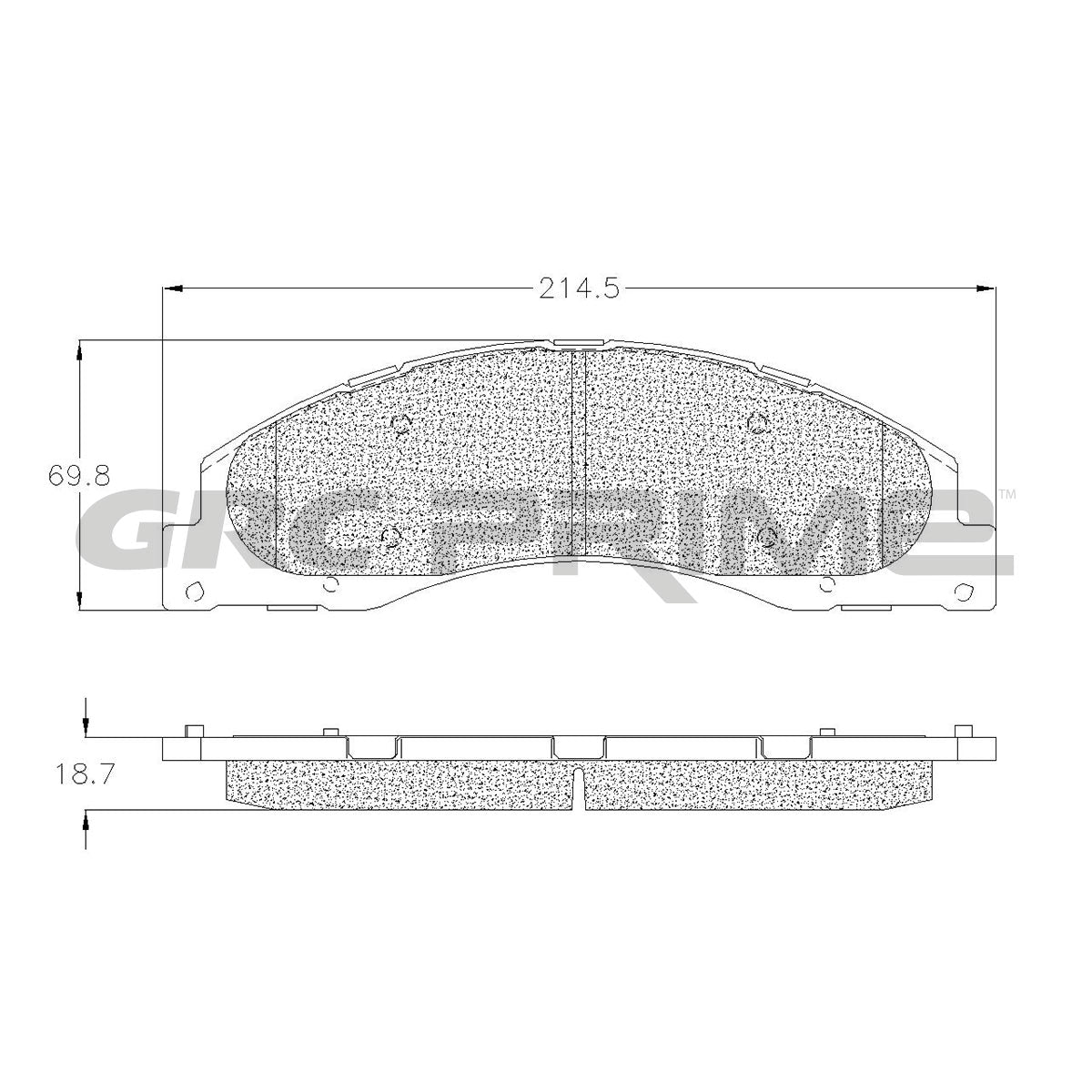 GPRD1328SD - BALATAS SEMIMETALICAS DELANTERAS PARA FORD E-150 4.6L 2012-2012