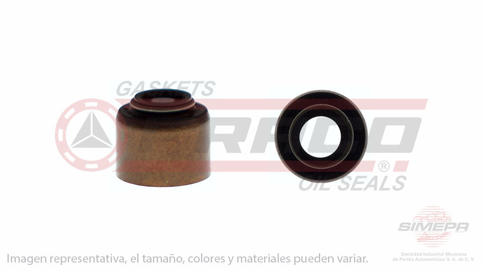 S-6103-V - (50 PIEZAS) SELLO DE VALVULA (RETEN) PARA FORD MUSTANG L4 2.3 L SOHC 8 V. 140 CID 1991-1993