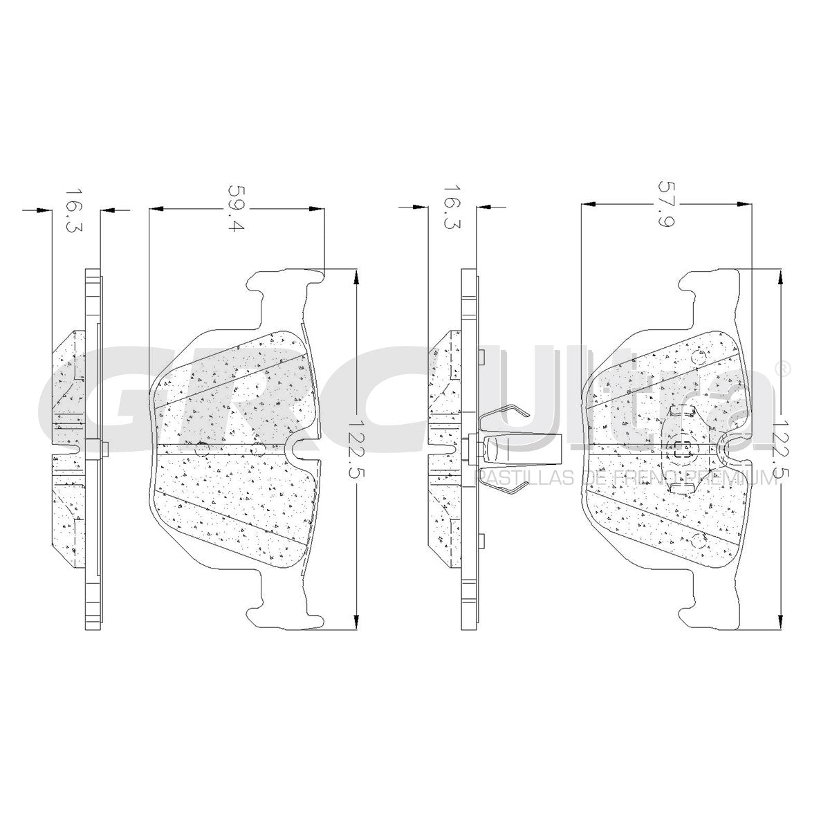 GMD1042A - BALATAS SEMIMETALICAS TRASERAS PARA BMW 525I 2008-2008