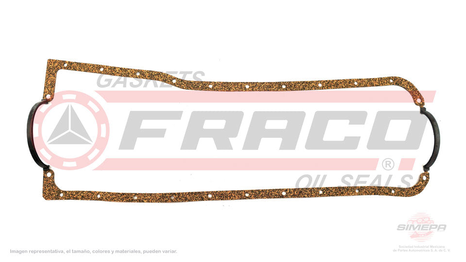 OSX-2660020 - EMPAQUE DE CARTER PARA FORD BRONCO L6 2.8 L 12 V. OHV 1966-1972