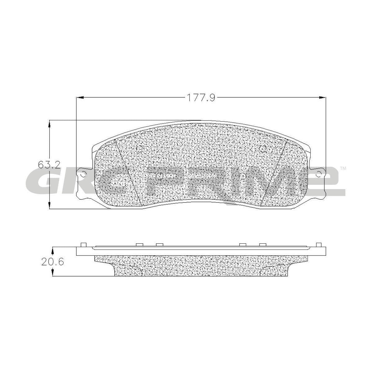 GPRD1631SD - BALATAS SEMIMETALICAS DELANTERAS PARA FORD F-250 2009-2009
