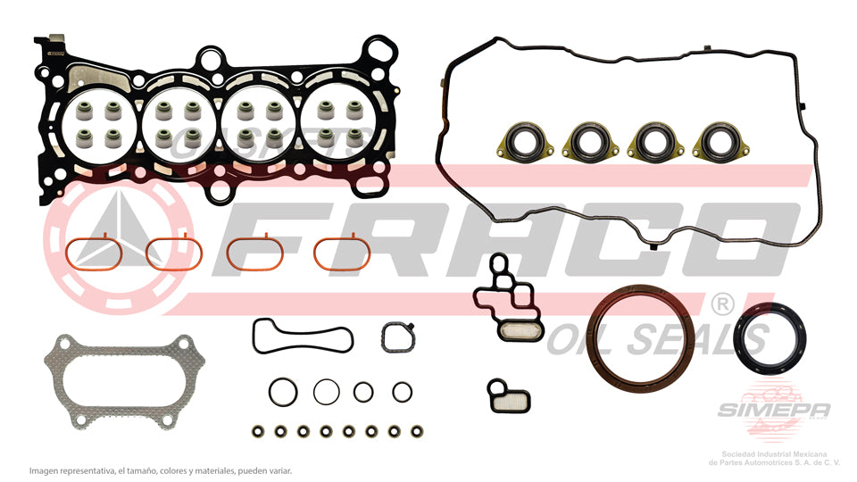 FSX-3540230 - JUEGO DE EMPAQUES PARA HONDA ACCORD L4 2.4 L DOHC 16 V. DOHC K24W1 2013-2017