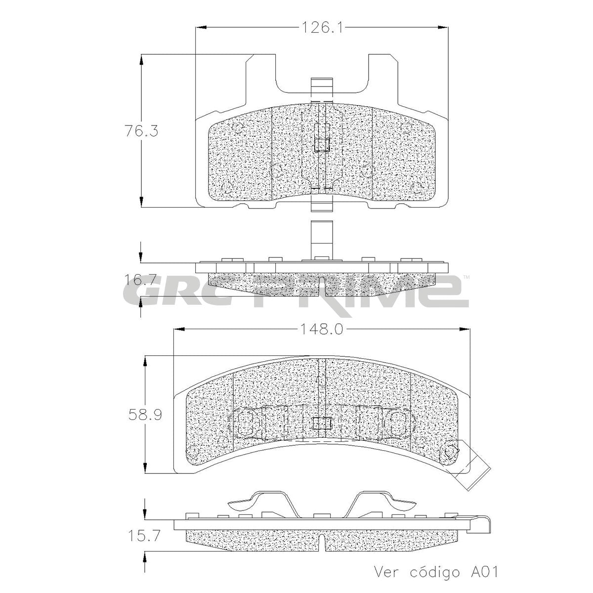 GPRD369SD - BALATAS SEMIMETALICAS DELANTERAS PARA CADILLAC 60 SPECIAL 1993-1993