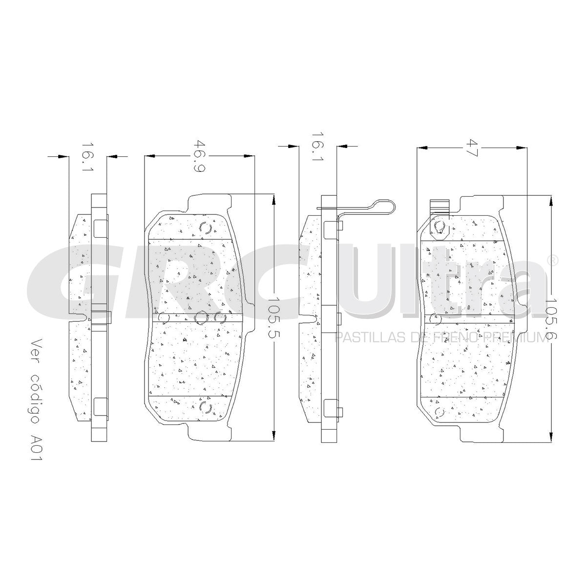 GCD595 - BALATAS CERAMICAS TRASERAS PARA INFINITI G20 T 1994-1994