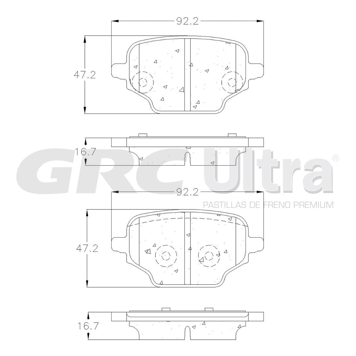 GCW20764 - BALATAS CERAMICAS TRASERAS PARA PEUGEOT PARTNER 2020-2021