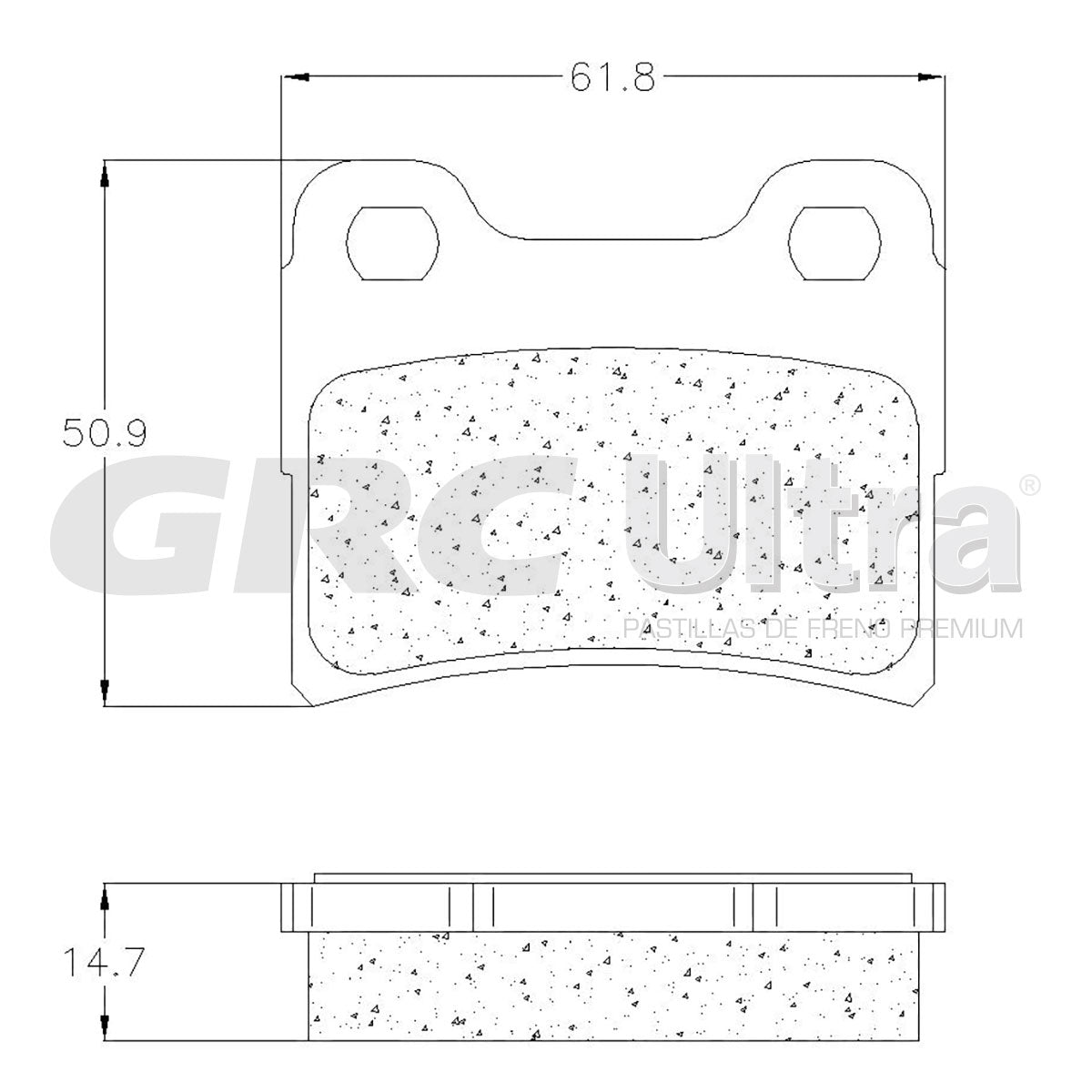 GMD693 - BALATAS SEMIMETALICAS TRASERAS PARA KIA SEPHIA 1.8L 1997-1997