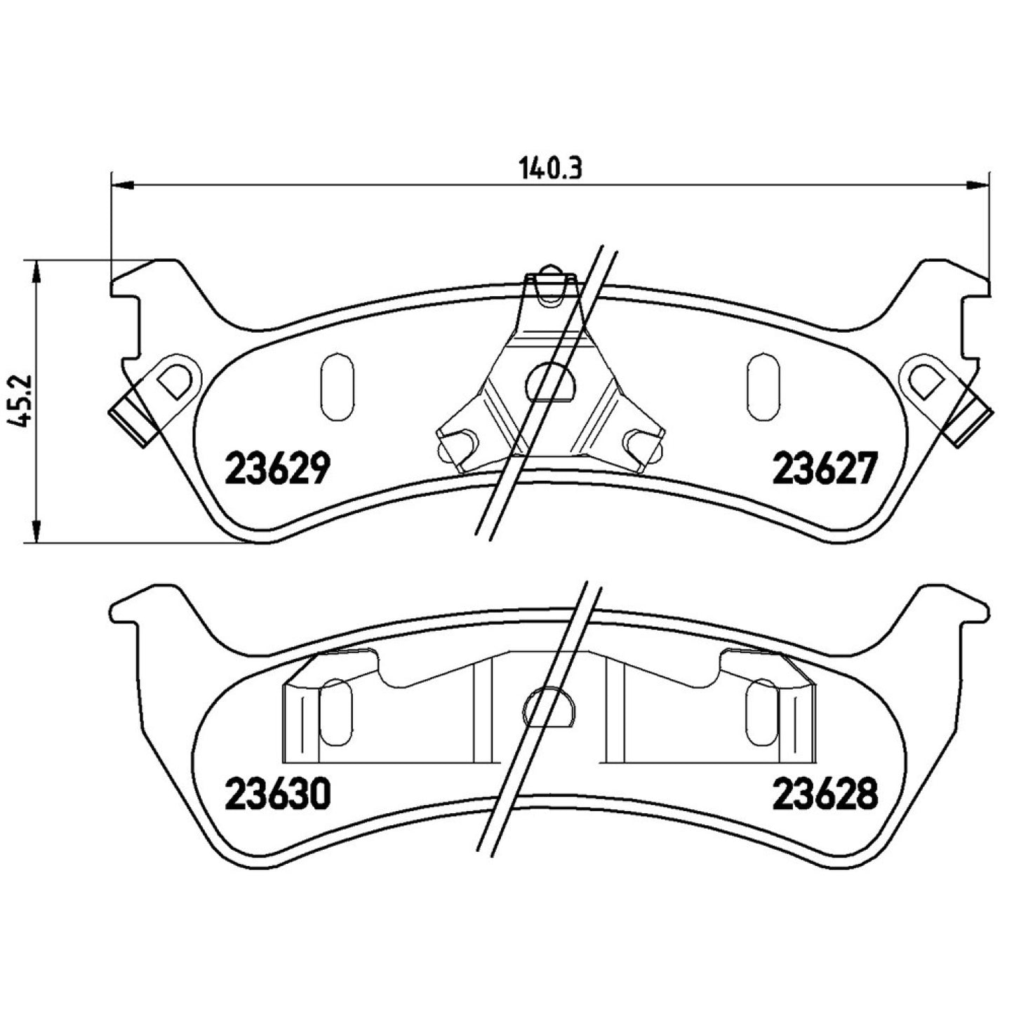 BRE-P24042 - BALATAS TRASERAS PARA FORD EXPLORER EDDIE BAUER 1995-2001