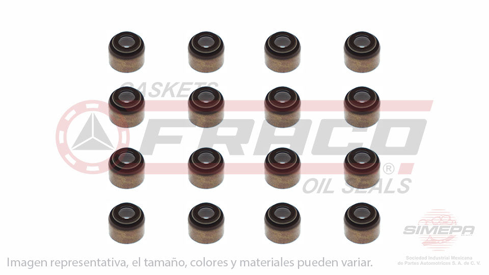 SS-5237-V-16 - SELLOS DE VALVULA POR JUEGOS PARA CHEVROLET C1500 V8 5.0 L 16 V. OHV 1996-1999