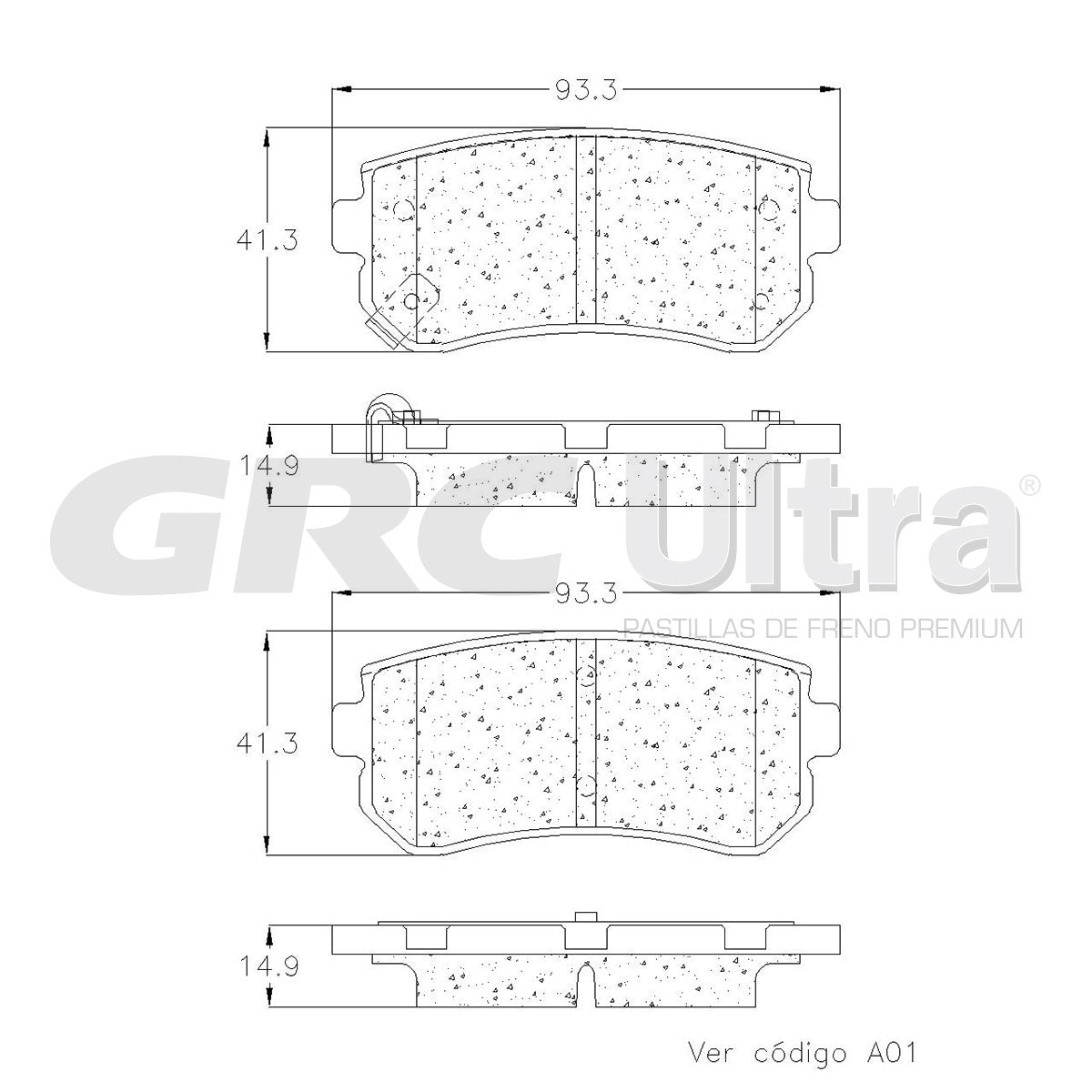 GCD1398 - BALATAS CERAMICAS TRASERAS PARA HYUNDAI ACCENT 1.6L 2006-2006