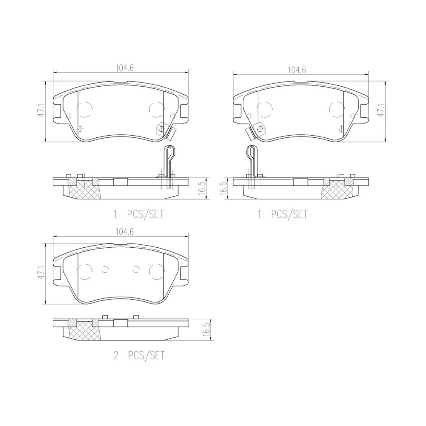 BRE-P30027N - BALATAS DELANTERAS PARA DODGE ATOS BASE 2011-2011