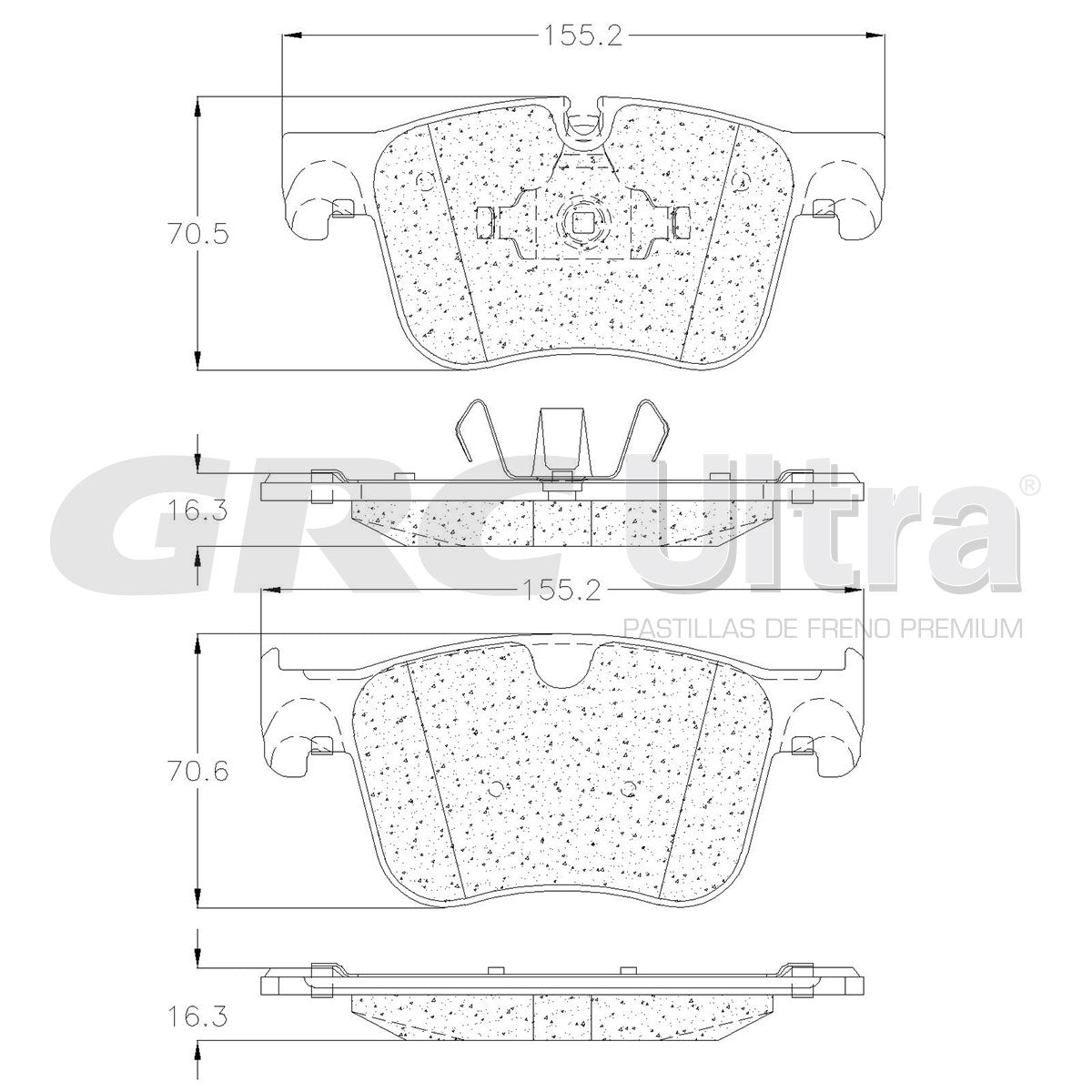 GCD1974 - BALATAS CERAMICAS DELANTERAS PARA PEUGEOT 3008 2016-2021