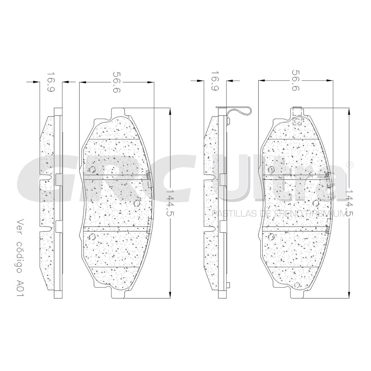 GCD1031 - BALATAS CERAMICAS DELANTERAS PARA CHEVROLET EPICA 2004-2009