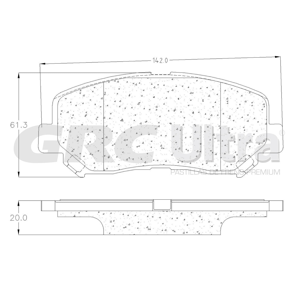 GCD1640A - BALATAS CERAMICAS DELANTERAS PARA CHRYSLER 200 2015-2017
