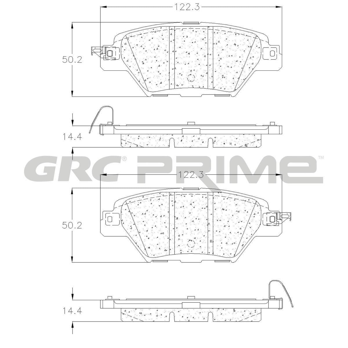 GPRD1934 - BALATAS CERAMICAS TRASERAS PARA MAZDA CX-9 2016-2023