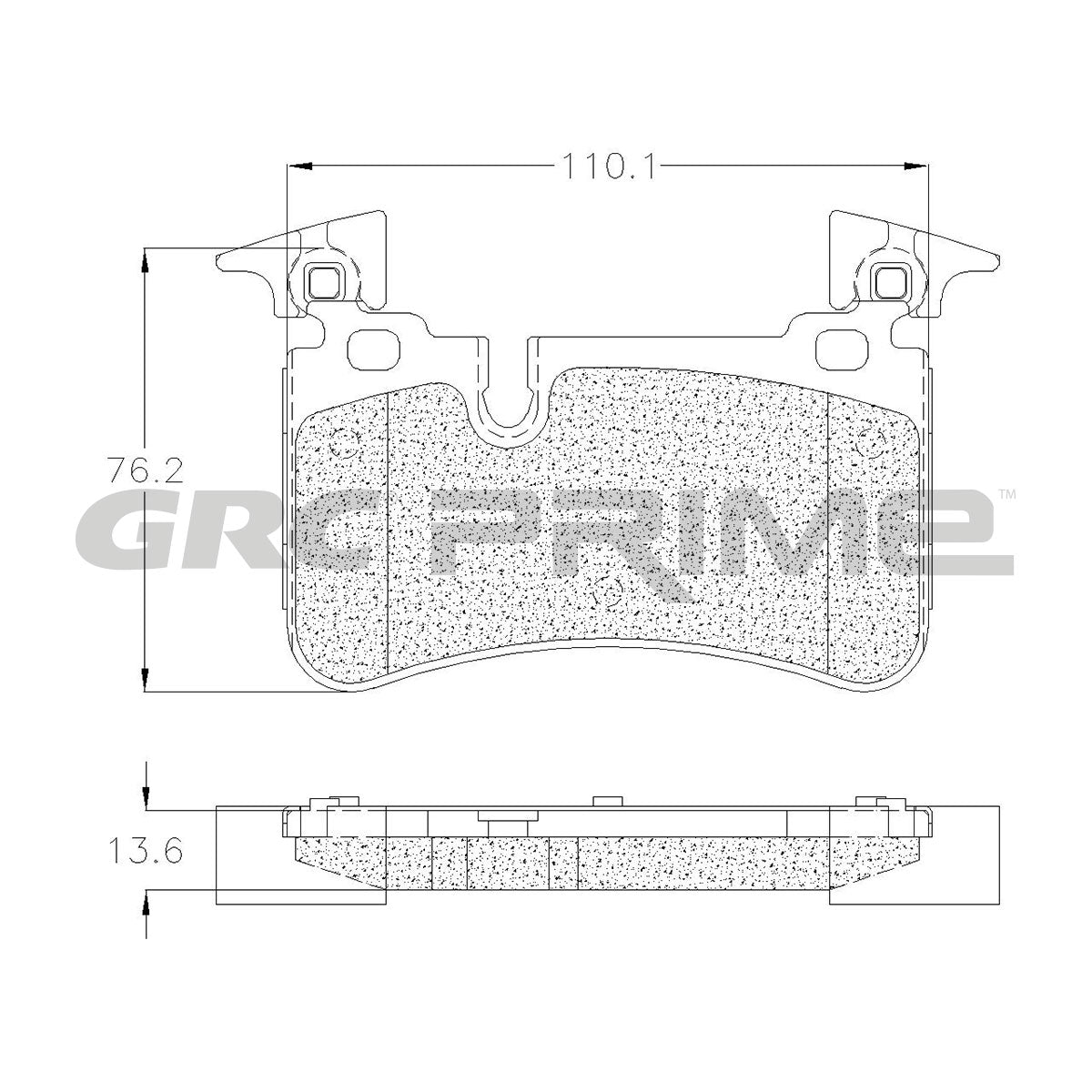 GPRD1373 - BALATAS SEMIMETALICAS TRASERAS PARA MERCEDES-BENZ C63 AMG BASE 2012-2012