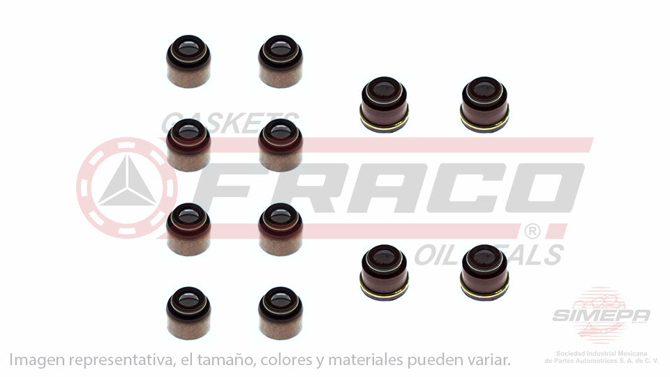 SS-5840301-V - SELLOS DE VALVULA POR JUEGOS PARA NISSAN 240SX L4 2.4 L 12 V. SOHC KA24E 1989-1990