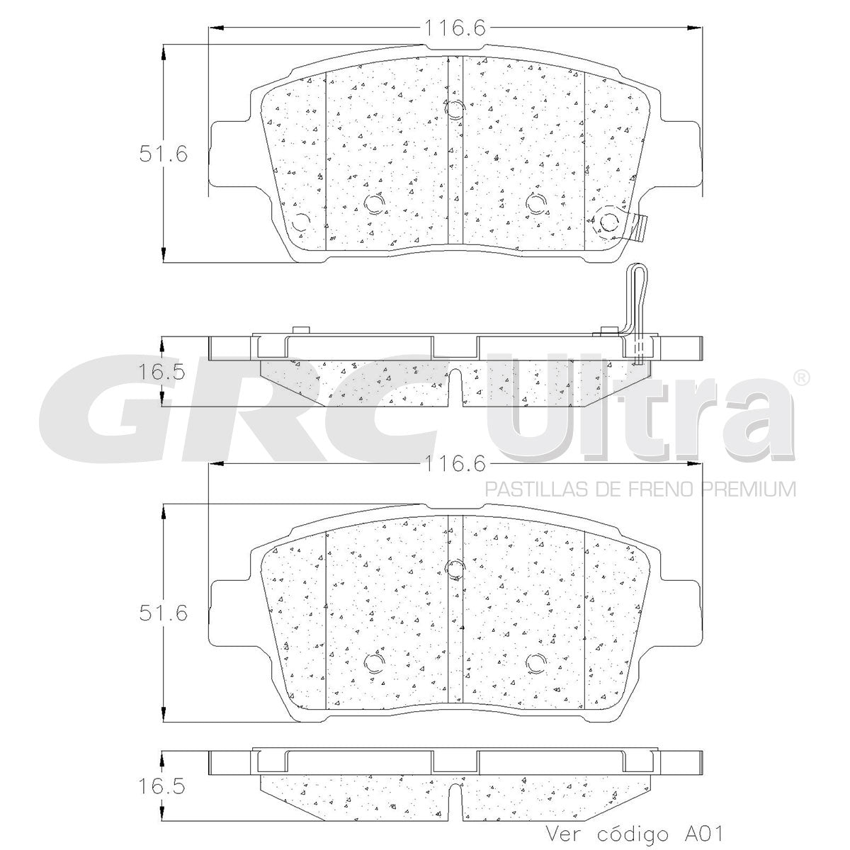GCD822 - BALATAS CERAMICAS DELANTERAS PARA FAW F4 2008-2008
