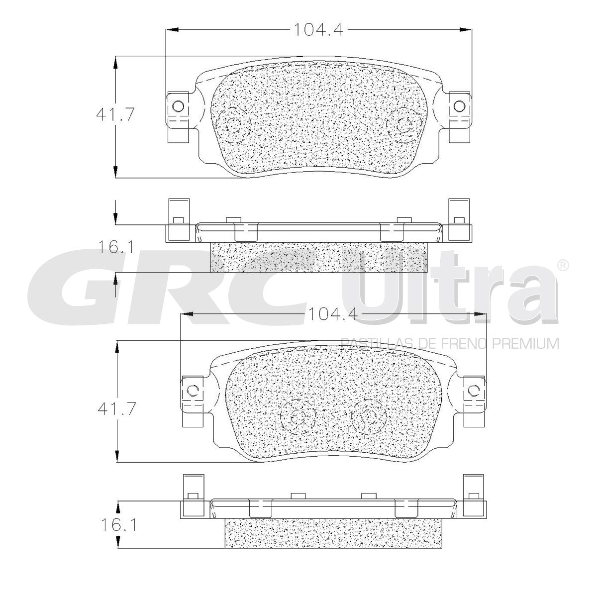 GCD1939 - BALATAS CERAMICAS TRASERAS PARA CHEVROLET CAVALIER 2018-2020