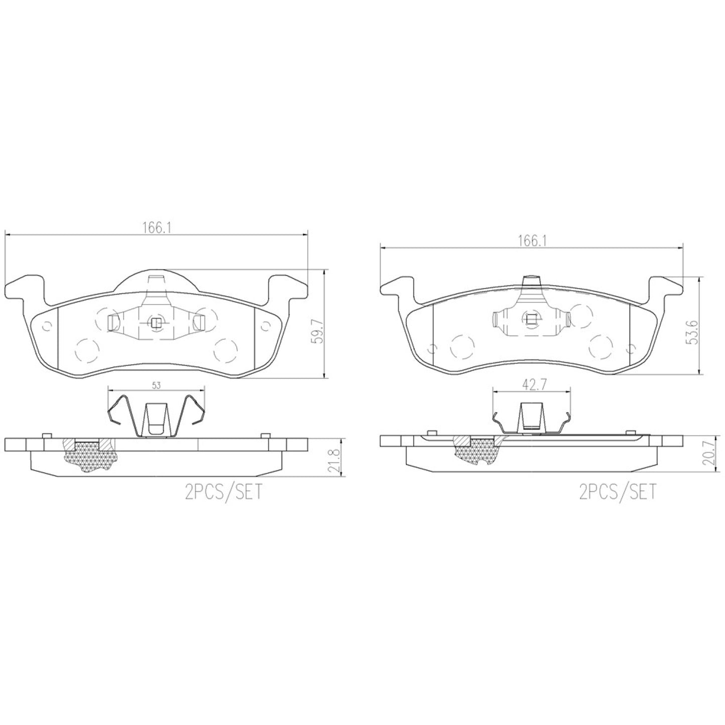 BRE-P24212 - BALATAS TRASERAS PARA FORD EXPEDITION EDDIE BAUER 2007-2010
