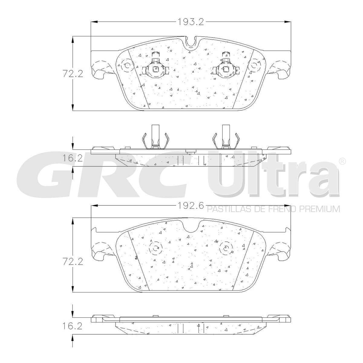 GCD1636 - BALATAS CERAMICAS DELANTERAS PARA MERCEDES-BENZ GL500 2015-2015