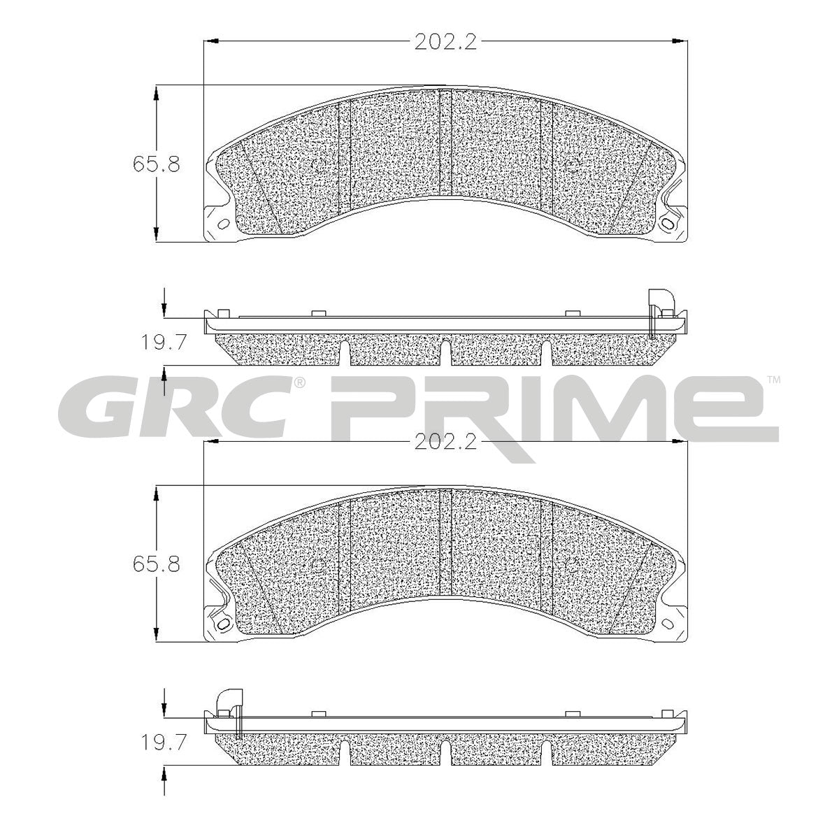GPRD1565BSD - BALATAS SEMIMETALICAS TRASERAS PARA CHEVROLET EXPRESS 3500 BASE 2018-2019