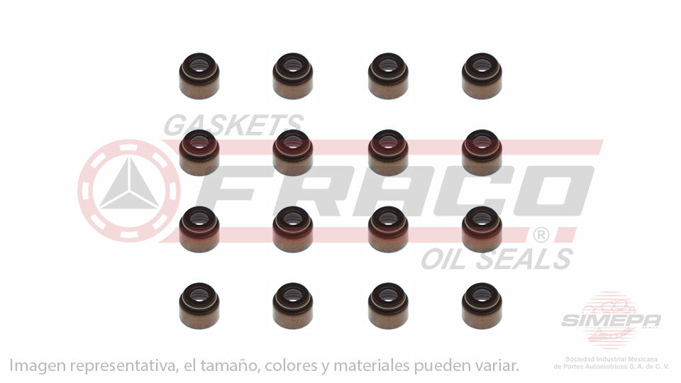 SS-5824-V-16 - SELLOS DE VALVULA POR JUEGOS PARA ACURA INTEGRA L4 1.8 L DOHC GS LS 16 V. DOHC B18A1 B18B1 1990-2001