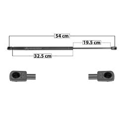 MANJ-60017 - AMORTIGUADOR 5TA PUERTA PARA NISSAN ALMERA 2000-2006 DERECHA/IZQUIERDA