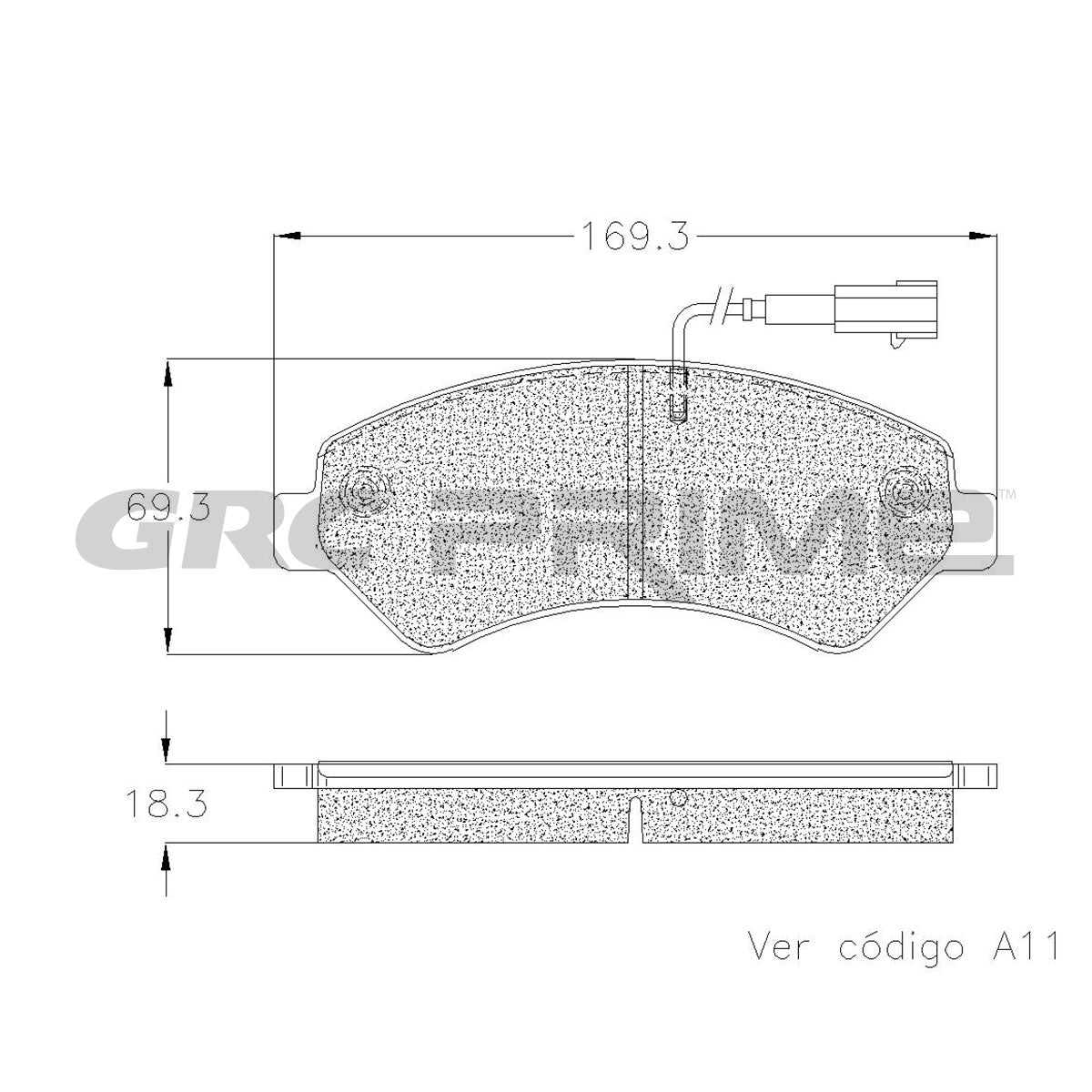 GPRD1540ASD - BALATAS SEMIMETALICAS DELANTERAS PARA PEUGEOT MANAGER 2009-2010
