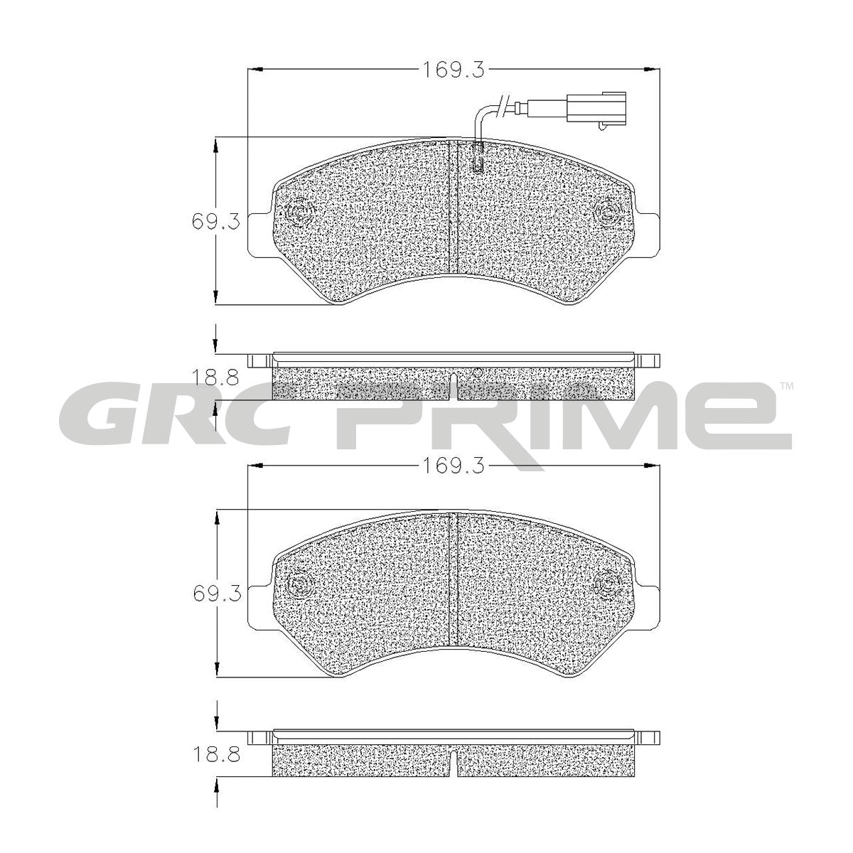 GPRD1540SD - BALATAS SEMIMETALICAS DELANTERAS PARA FIAT DUCATO 2011-2020