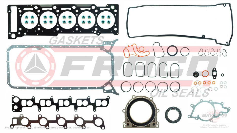 FSX-5450011 - JUEGO DE EMPAQUES PARA MERCEDES BENZ SPRINTER L5 2.7 L DIESEL 20 V. DOHC OM612 OM647 2004-2006