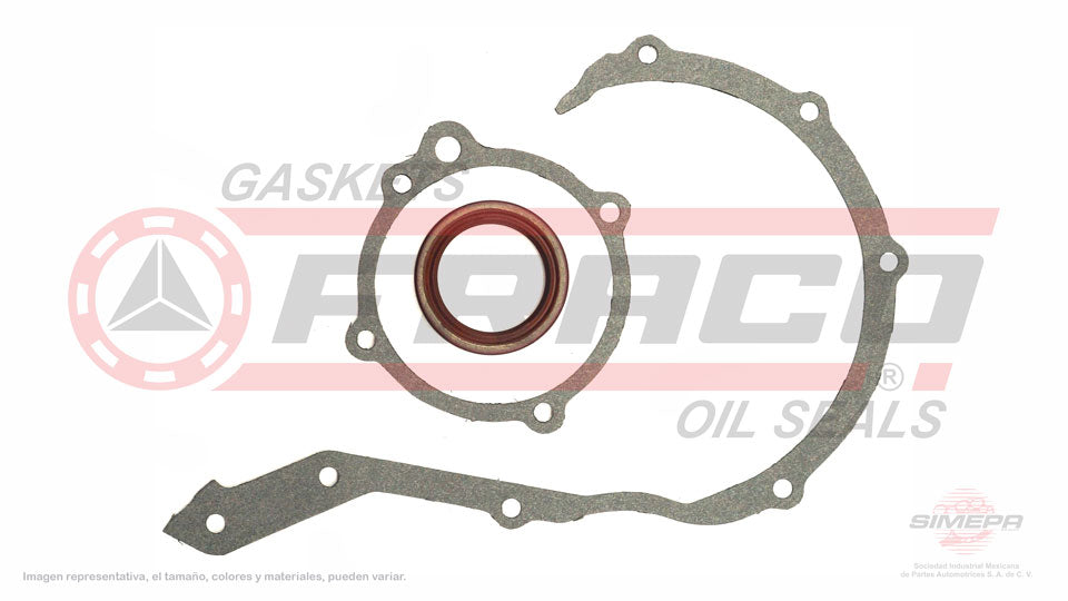 TCX-2660050 - EMPAQUE DE TAPA DE DISTRIBUCION PARA FORD BRONCO L6 3.9 L 12 V. OHV 1966-1967