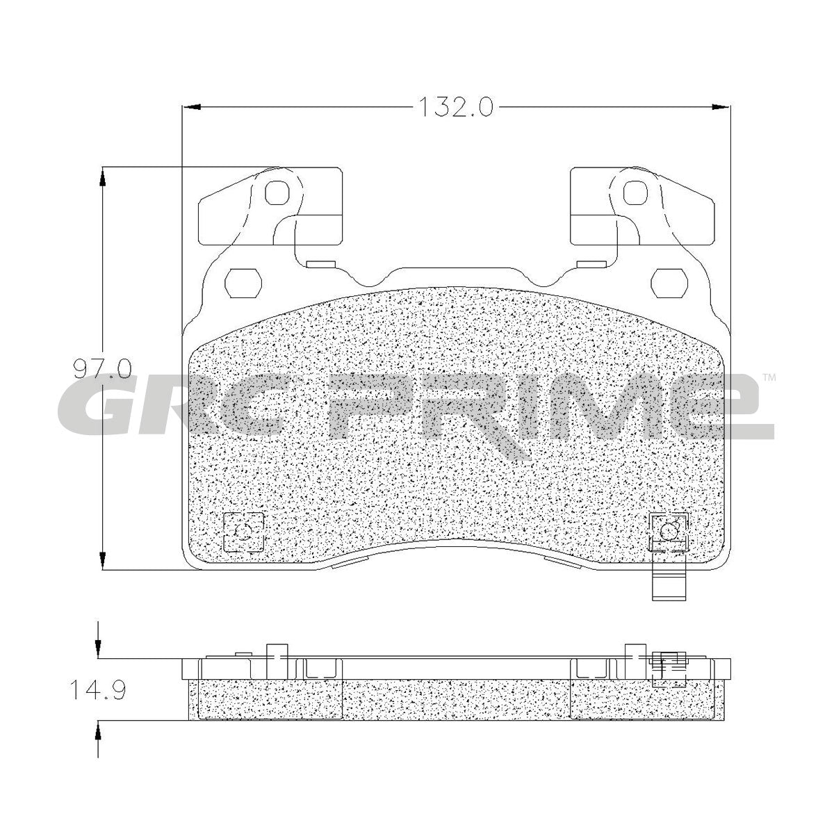 GPRD1474A - BALATAS SEMIMETALICAS DELANTERAS PARA CADILLAC CT6 2017-2017