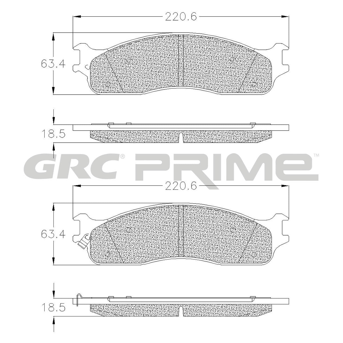 GPRD965SD - BALATAS SEMIMETALICAS DELANTERAS PARA DODGE RAM 1500 LARAMIE 2006-2006