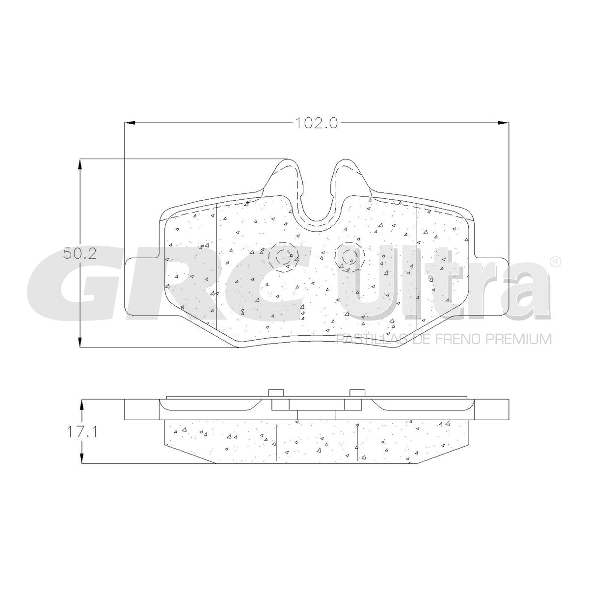GMD1615 - BALATAS SEMIMETALICAS TRASERAS PARA MERCEDES-BENZ VIANO 2013-2015