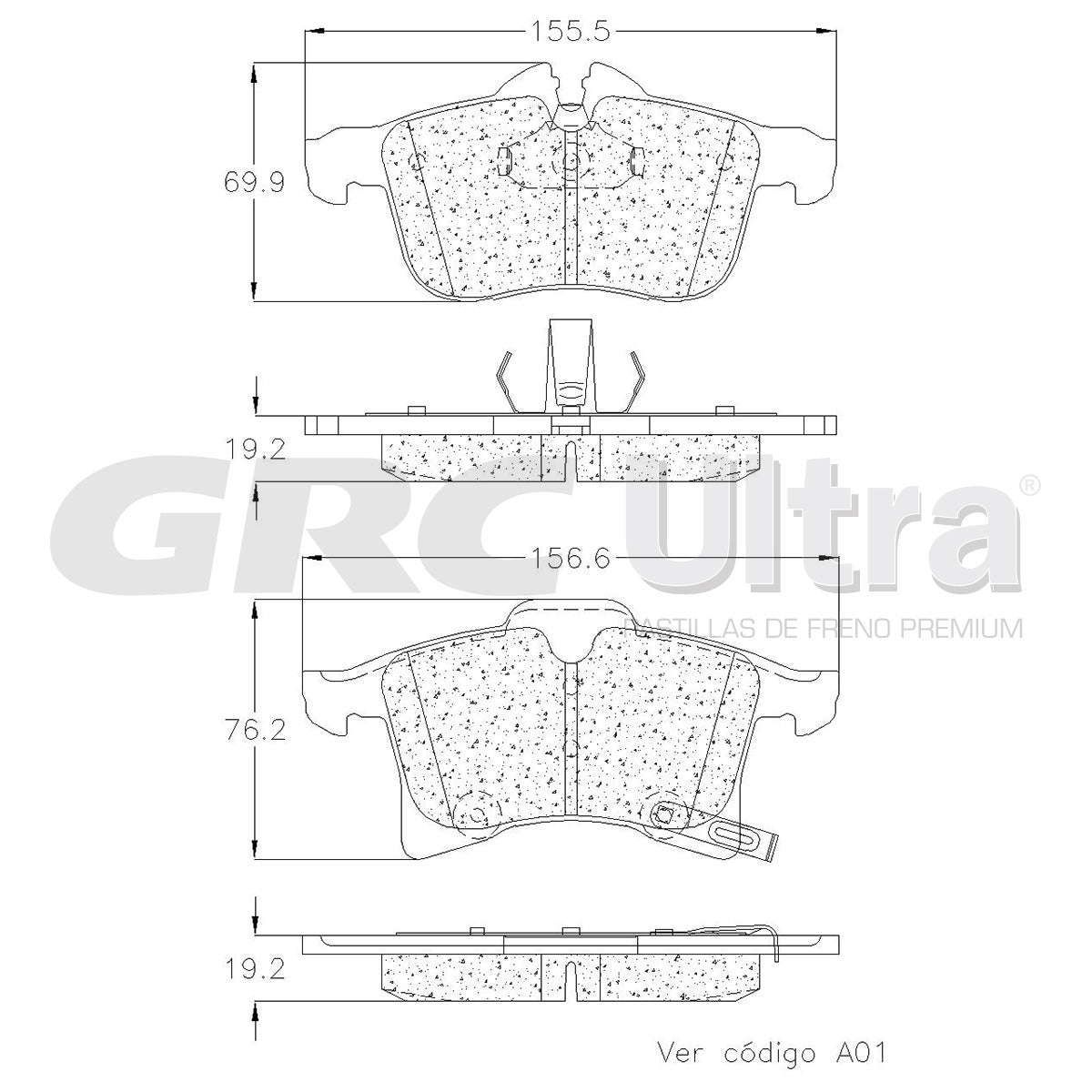 GCD1361 - BALATAS CERAMICAS DELANTERAS PARA CHEVROLET ASTRA 2007-2008