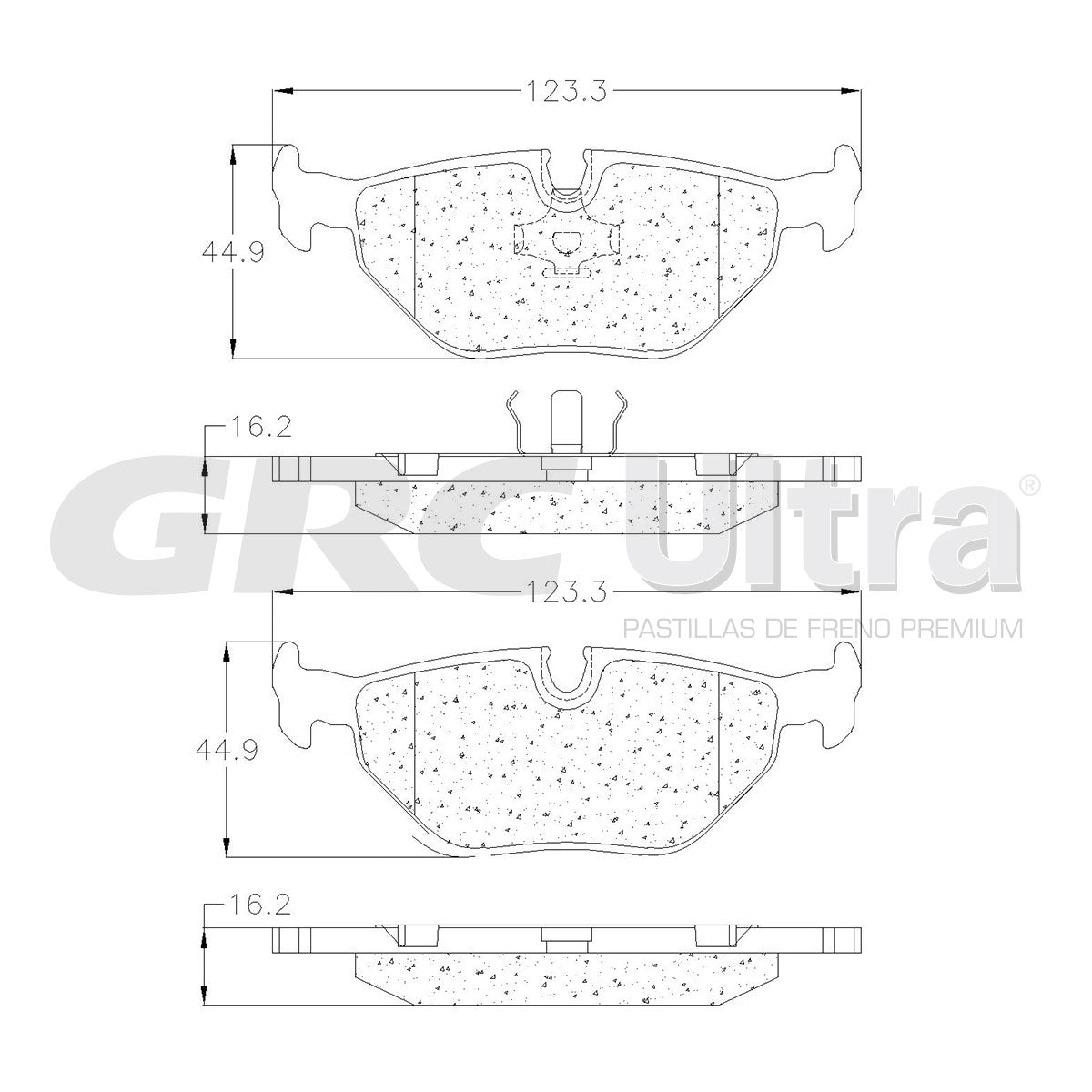 GMD396 - BALATAS SEMIMETALICAS TRASERAS PARA BMW M3 1988-1999