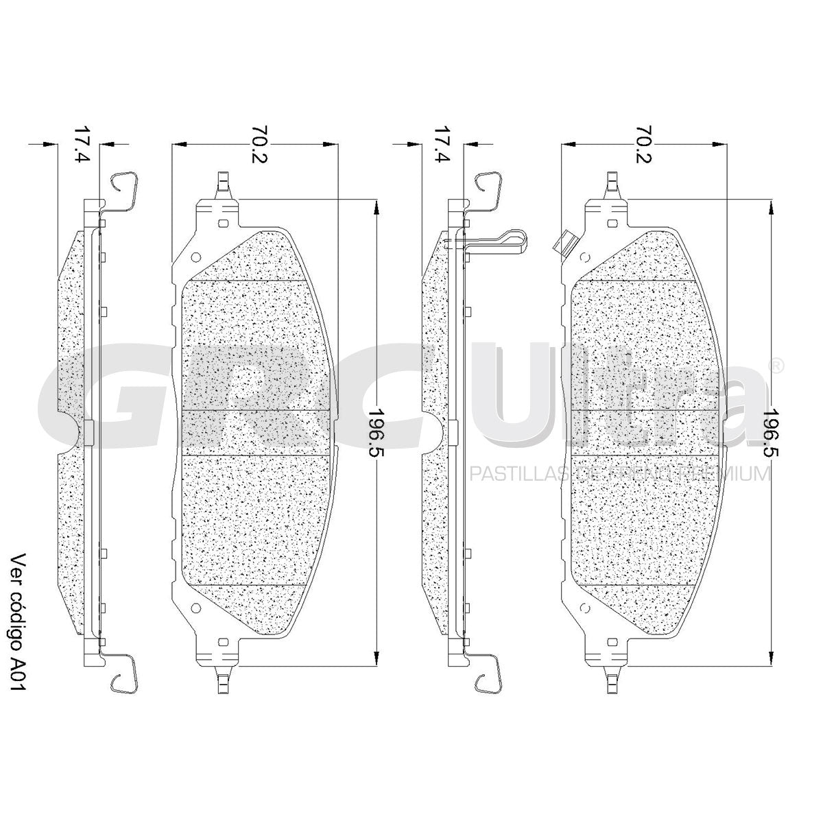 GCD2229 - BALATAS CERAMICAS DELANTERAS PARA FORD EXPLORER ST 2024-2024