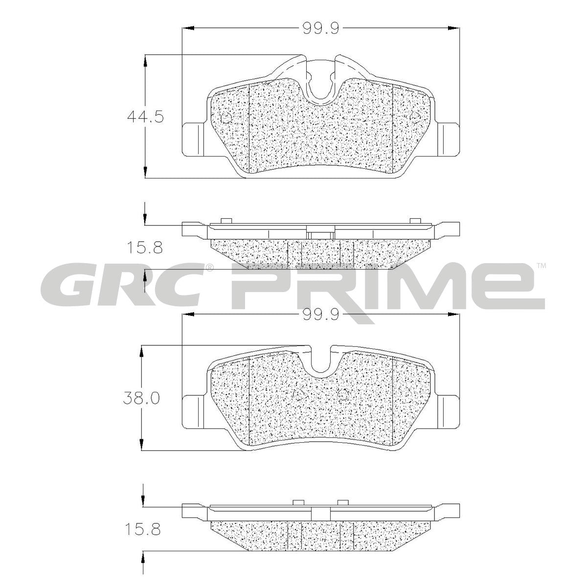 GPRD1800 - BALATAS CERAMICAS TRASERAS PARA MINI COOPER BASE 2021-2023