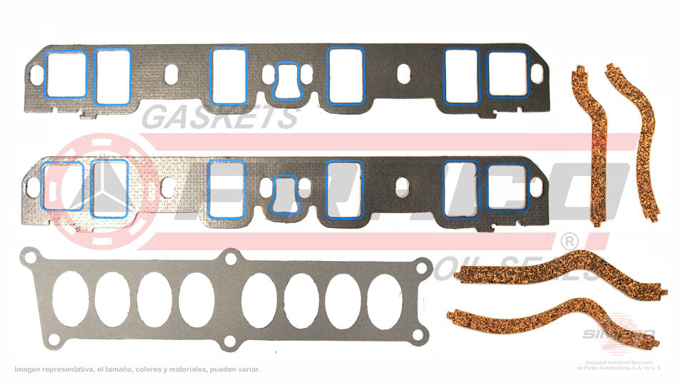 MIX-2682100 - EMPAQUE MULTIPLE DE ADMISION PARA FORD BRONCO V8 5.0 L 16 V. OHV 1977-1985