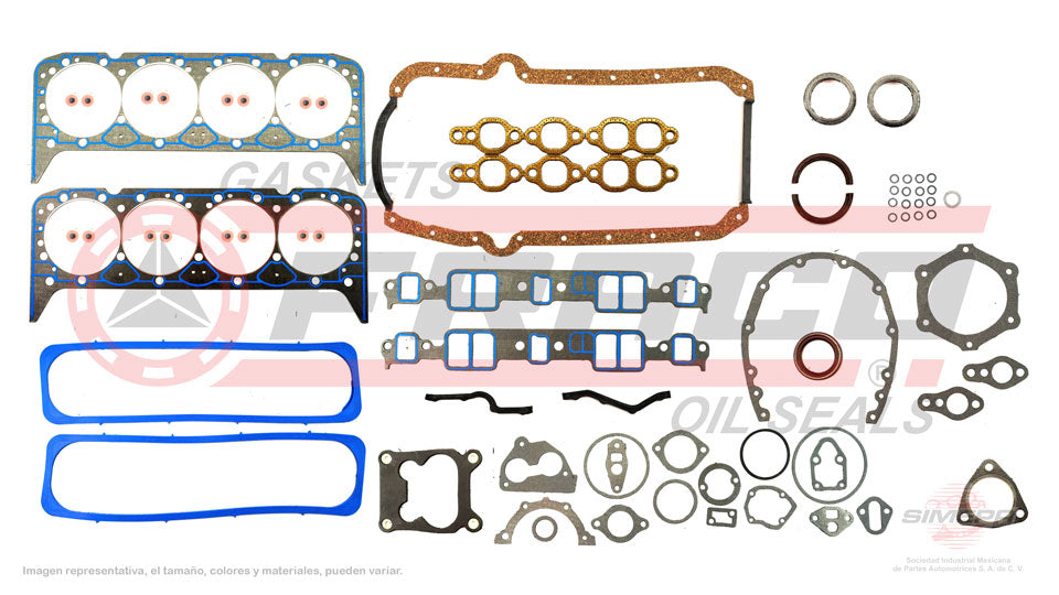 FSX-3082162 - JUEGO DE EMPAQUES PARA CHEVROLET B60 V8 5.7 L 16 V. OHV 1985-1986